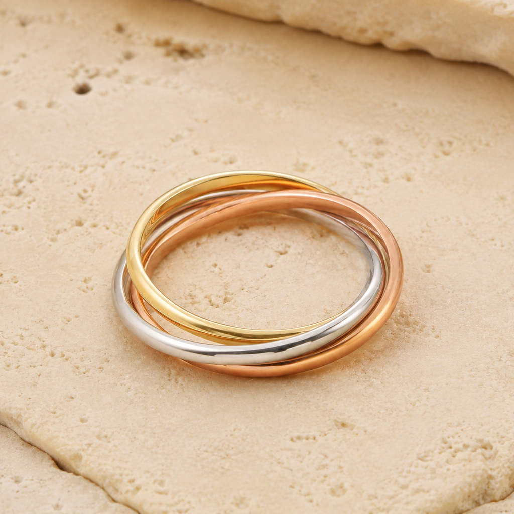 Detalle de los tres aros del Anillo Tríada