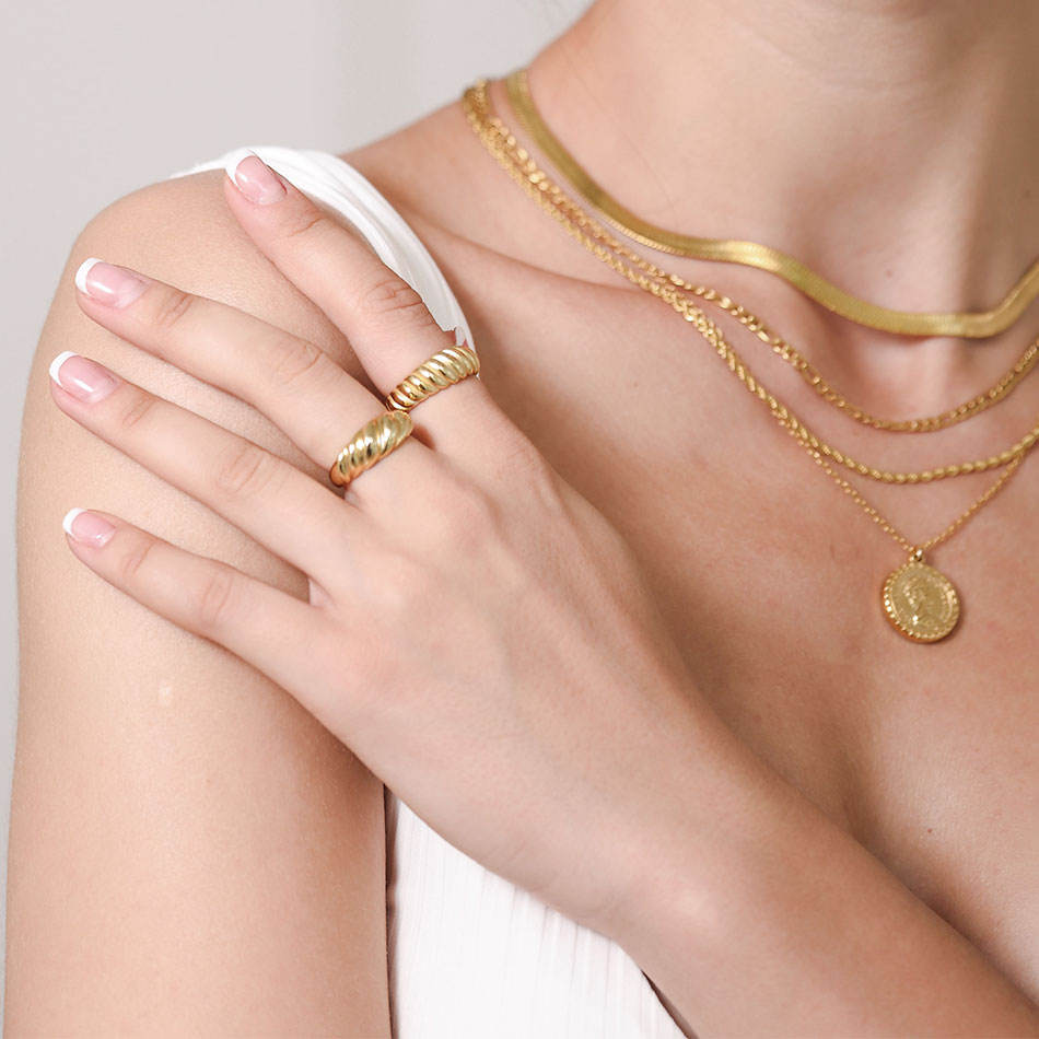 Anillo Croissant Sol