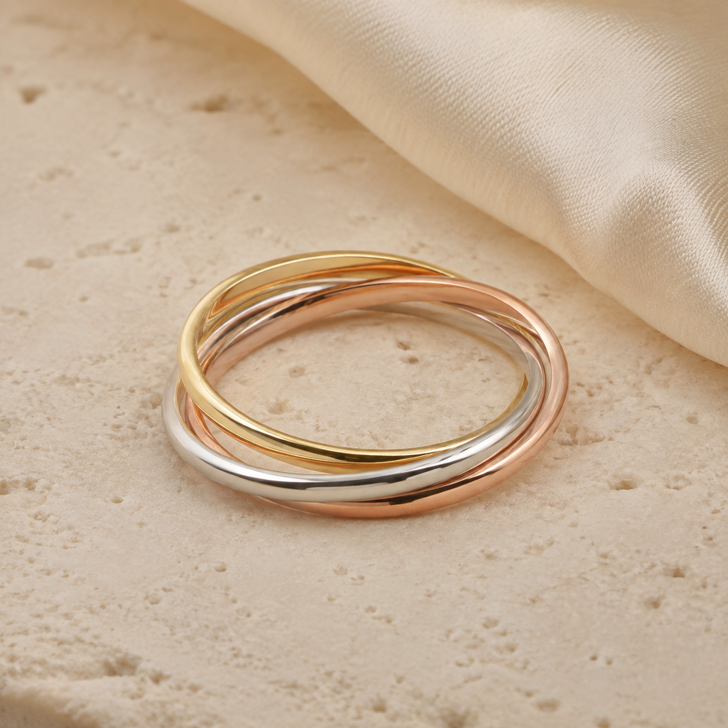 Anillo Tríada de plata 925 en tres acabados