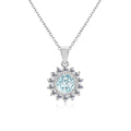 Collar Piedra Natal Cielo en plata